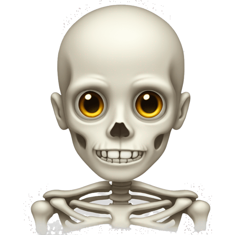 skeleton boy with pale transparent skin emoji