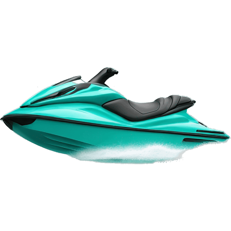  Realistic teal jet ski isolated. emoji