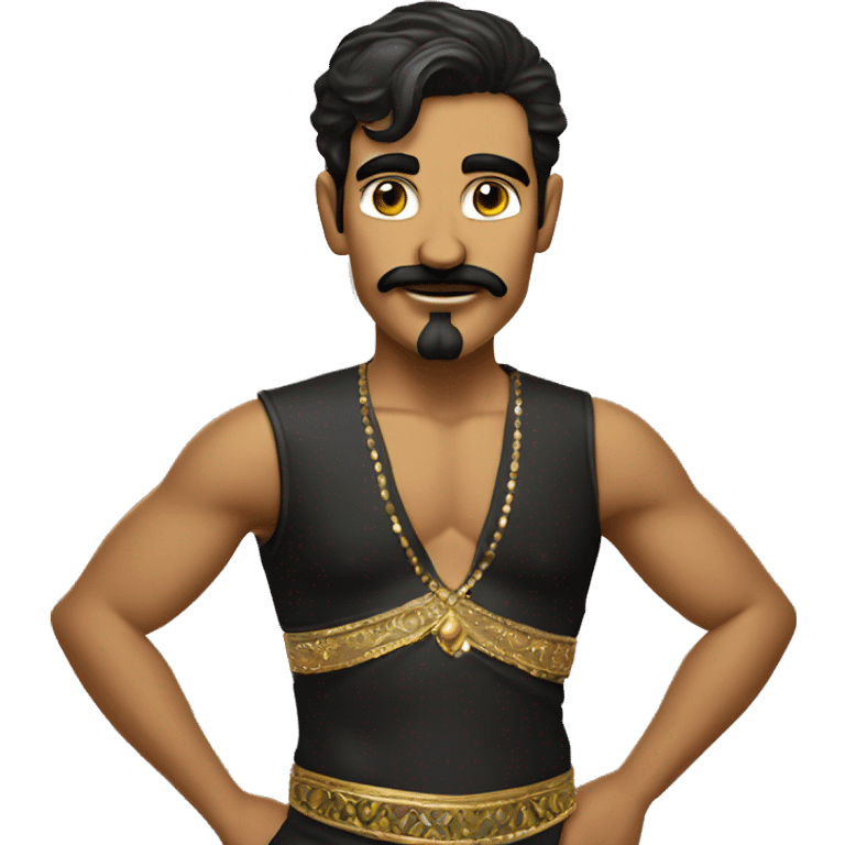 man Belly dancer moustach emoji