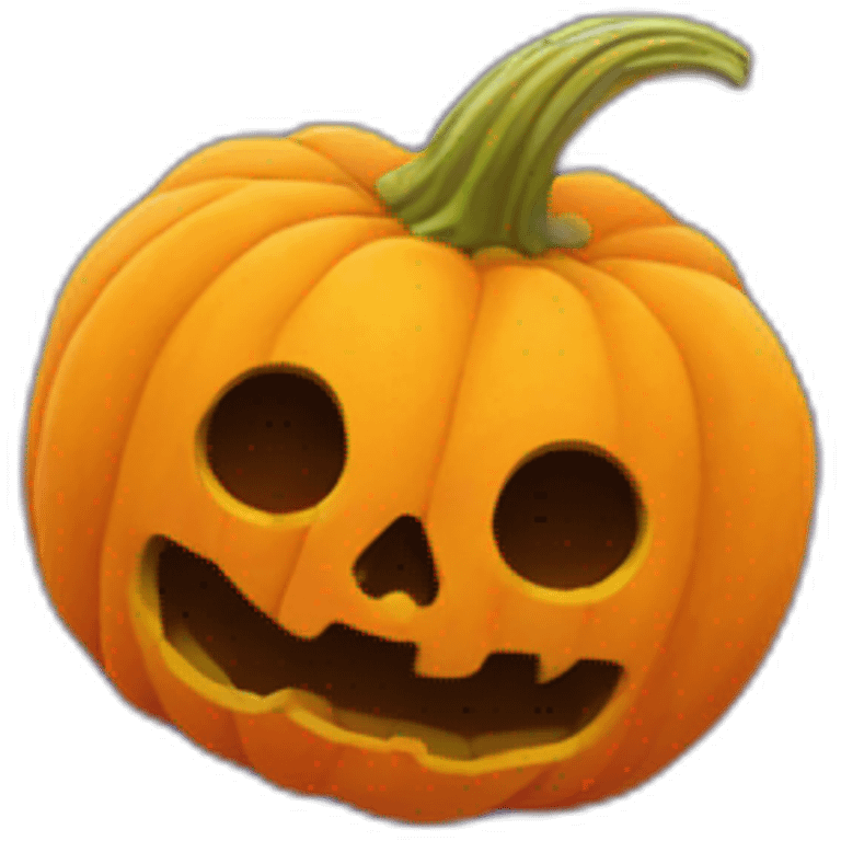 pumpkin with crawling skeleton emoji