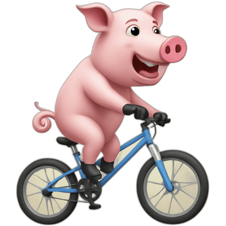 Pig riding a MTB bike emoji