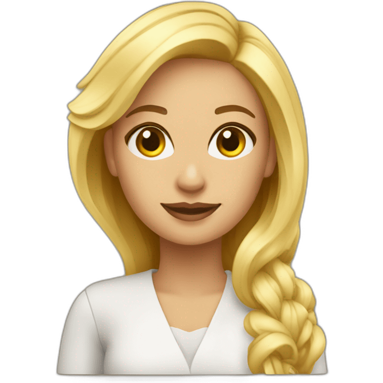 Emprendedora rubia marketing emoji