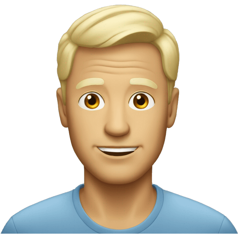 Older blonde guy with short hair emoji