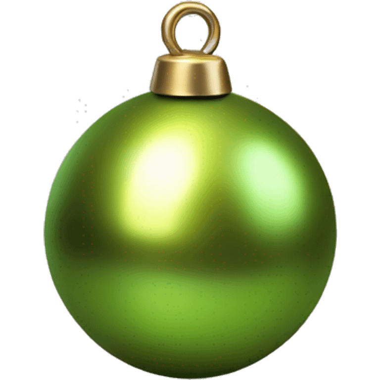 Realistic small round metallic chartreuse green jingle bell isolated. emoji