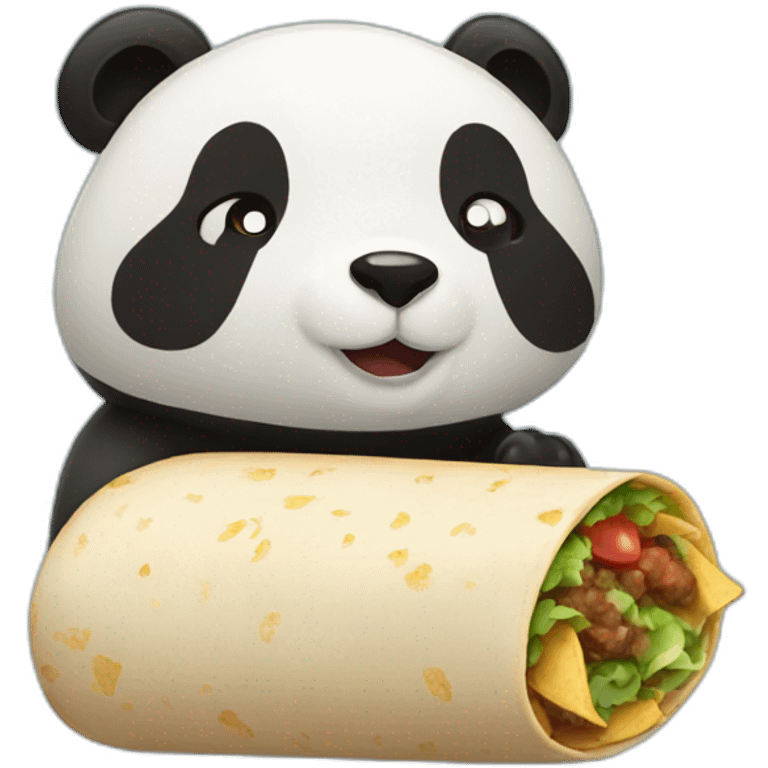 a panda and a burrito emoji