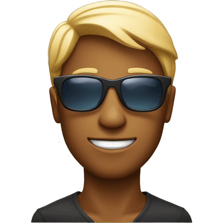 Emoji with small and square sunglasses  emoji