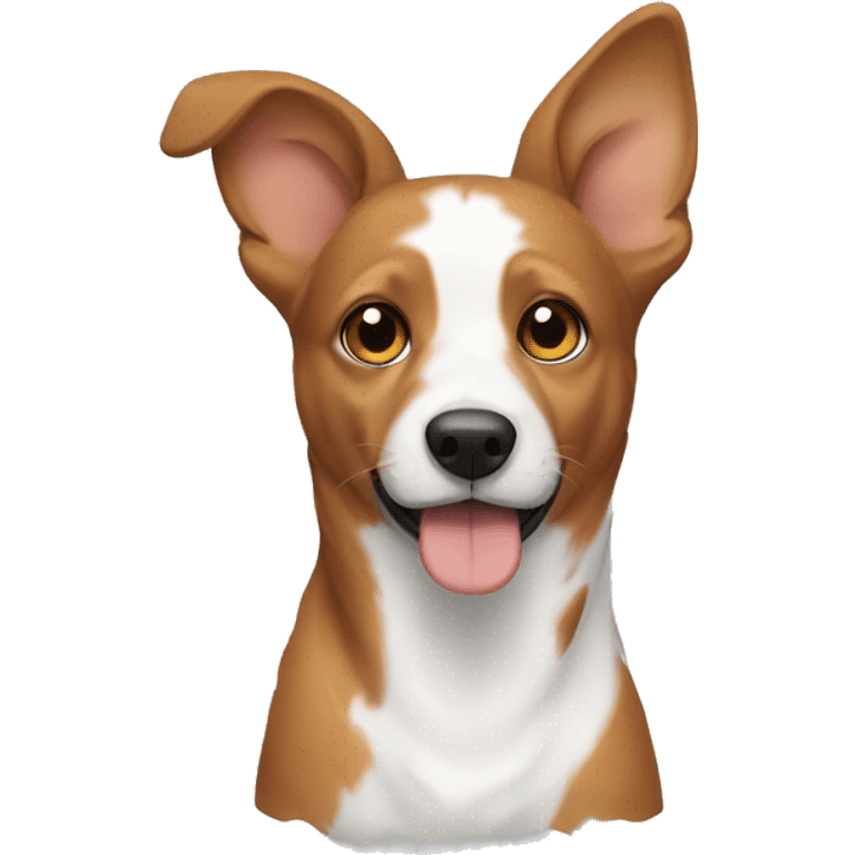 Dashhund with White body and ginger ears  emoji