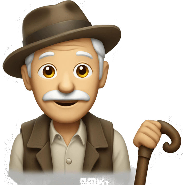 old man with cane emoji