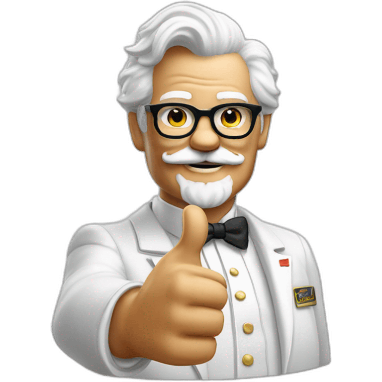 Colonel sanders giving a thumbs up emoji