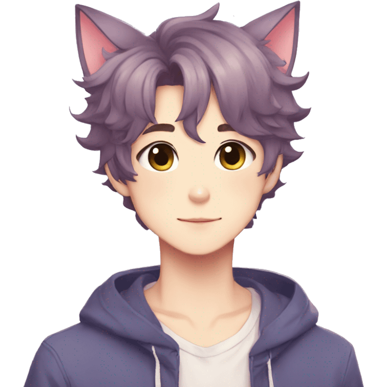 Cute Attractive Gorgeous Kawaii Pastel Anime Catboy emoji