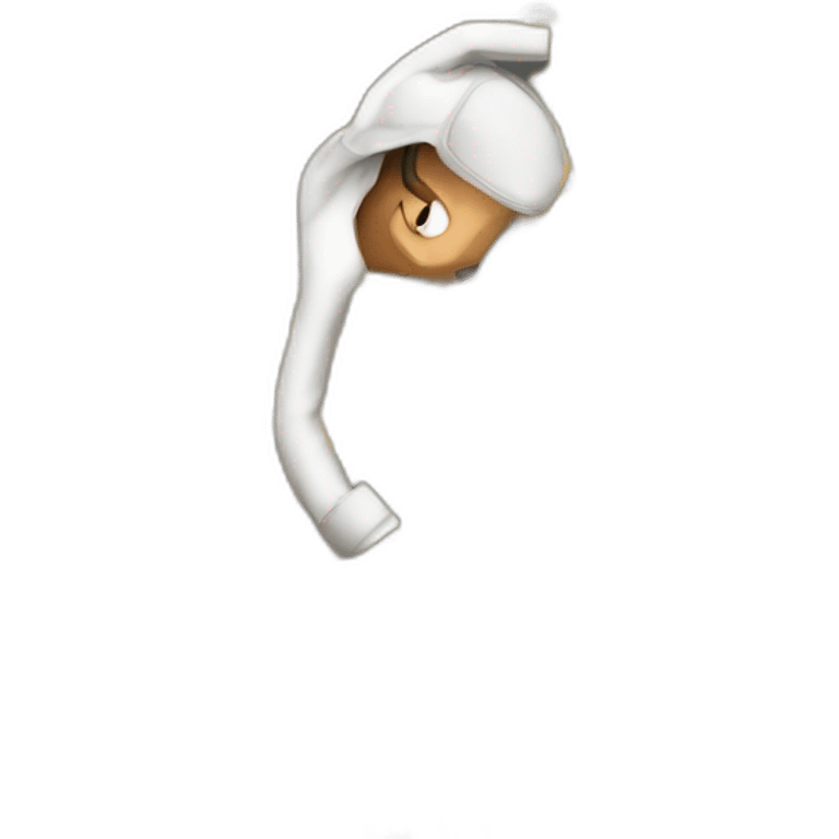 quelqu'un qui fait un dab emoji