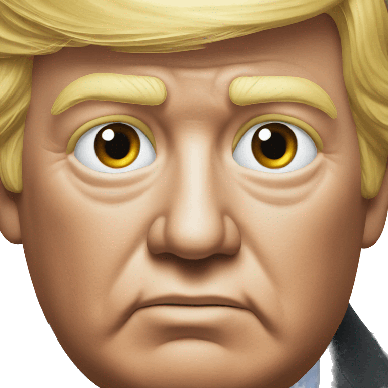 TRUMP photorealistic serious emoji