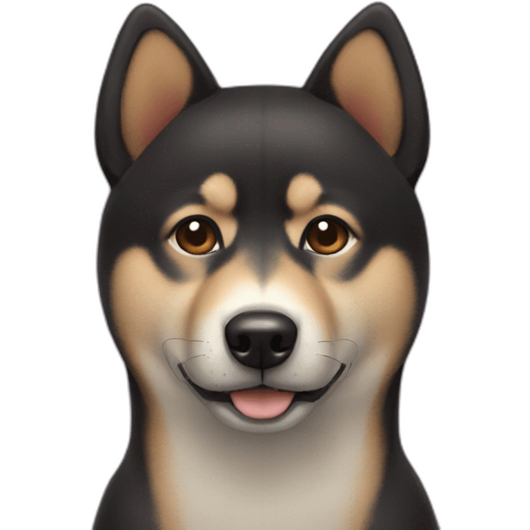 Black shiba emoji