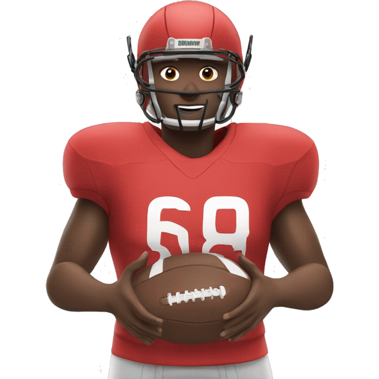 football player with red shirt  emoji