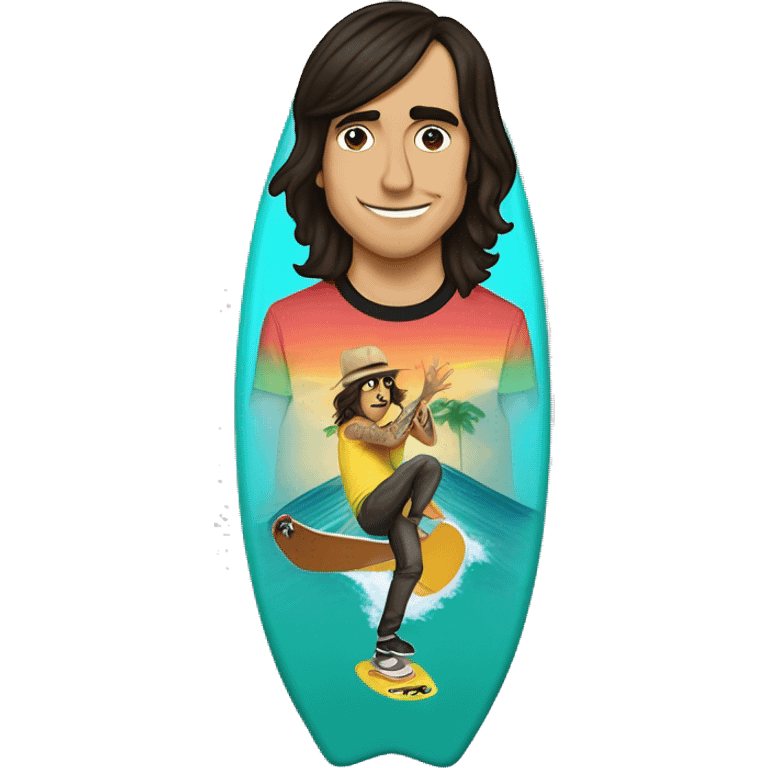 vic fuentes from pierce the veil surfboarding  emoji