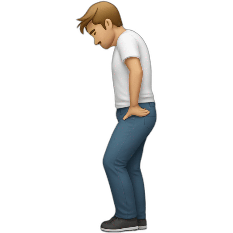 man with back pain emoji