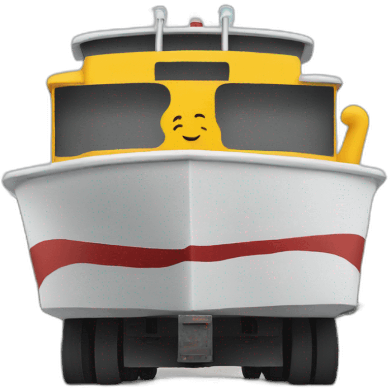 the love boat on the back of a semi truck emoji