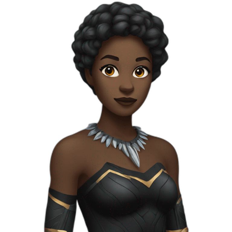 Black panther woman emoji