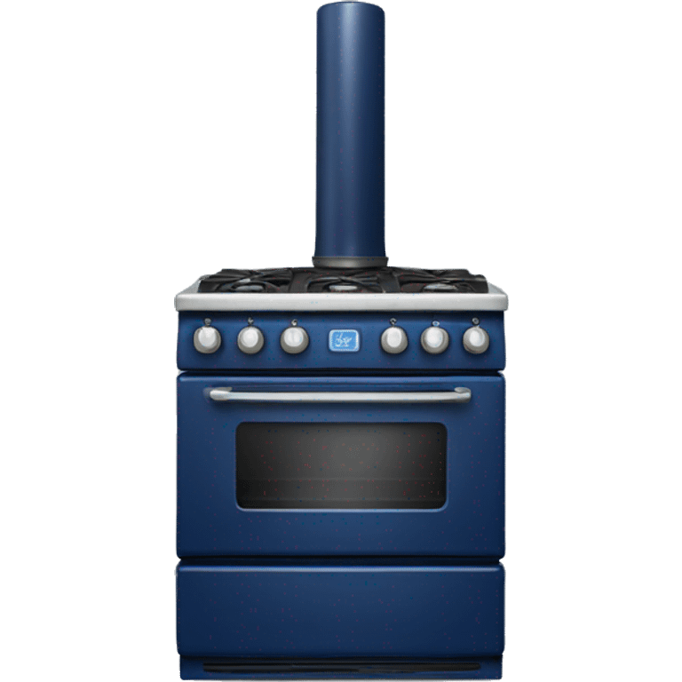 Realistic navy blue stove isolated. emoji