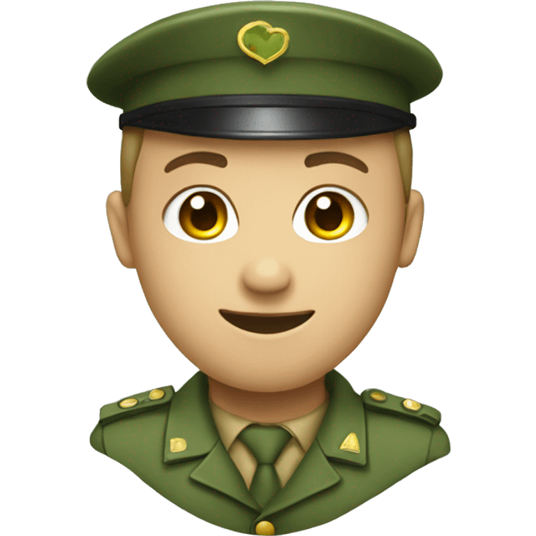 military green heart emoji