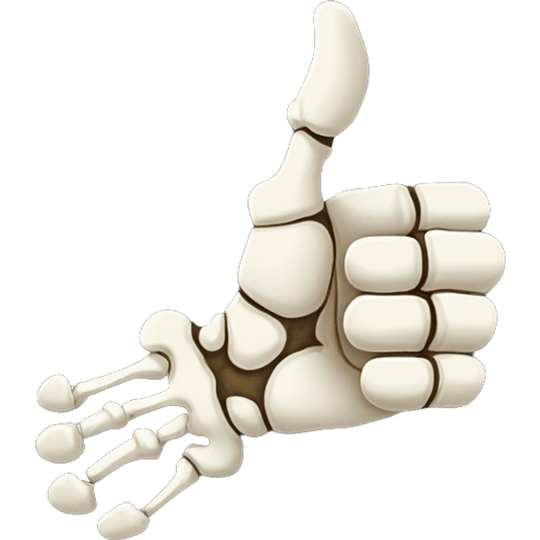 Thumb up skeleton hand emoji