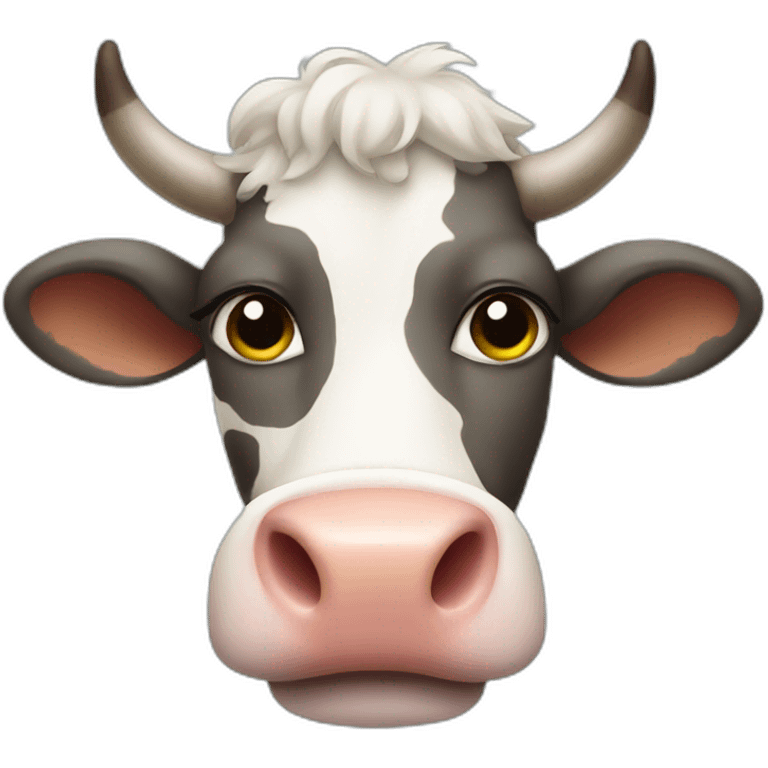 Cow with makeup emoji