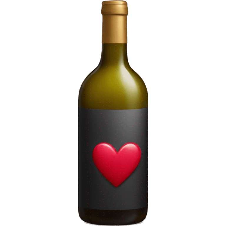 Wine bottle with kisses  emoji