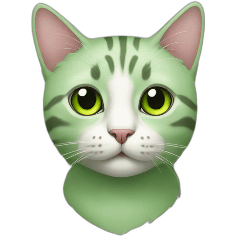 Cat green emoji