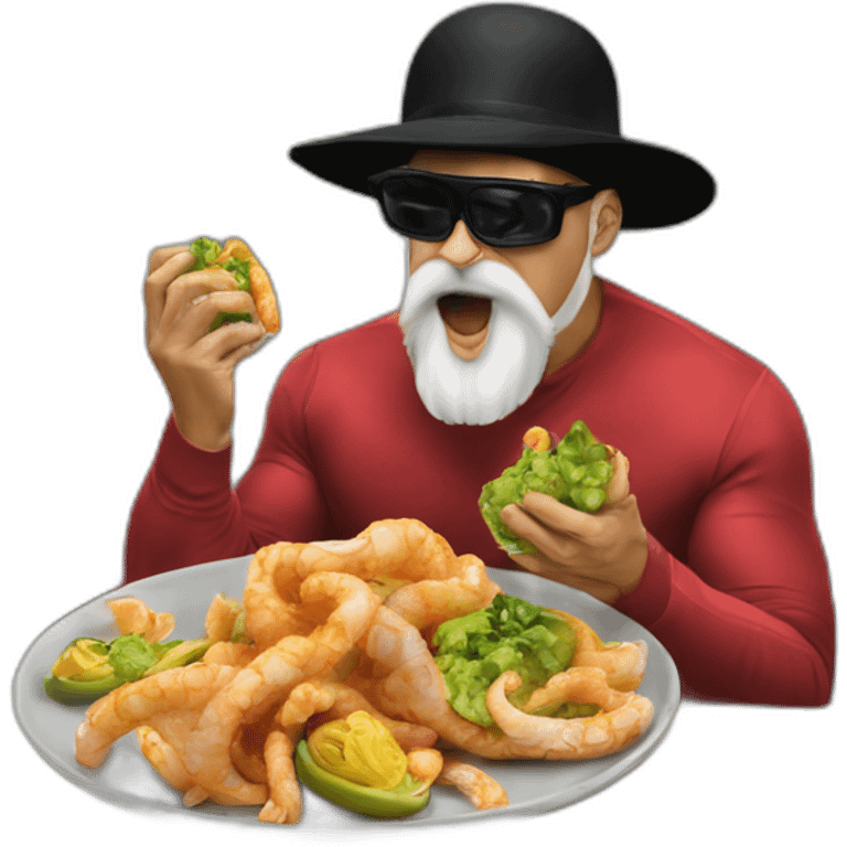 Hasidic Hulk Hogan’s bar mitzvah eating squid emoji