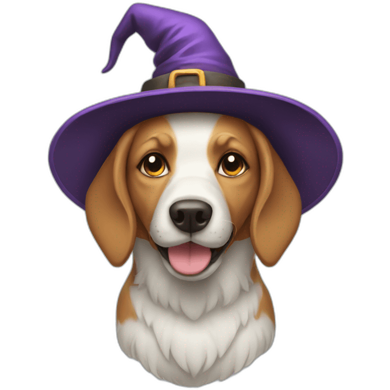 dog with witch hat emoji