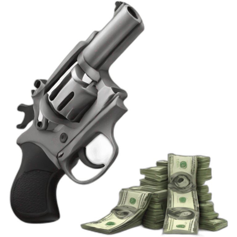 Money dollar gun emoji