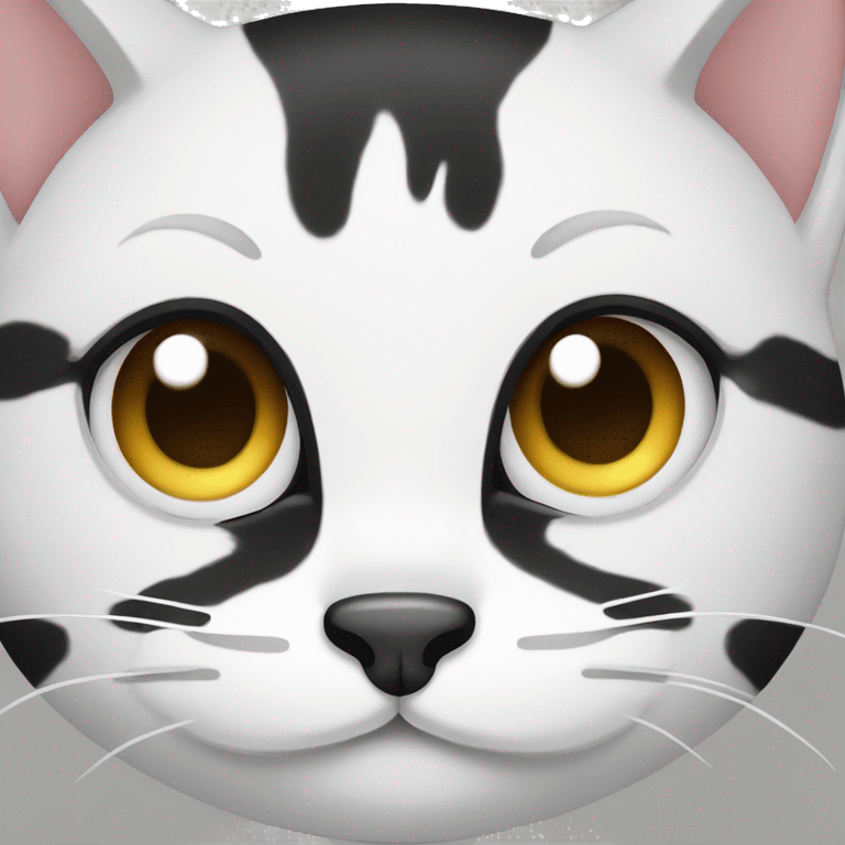 Black and white cat face emoji