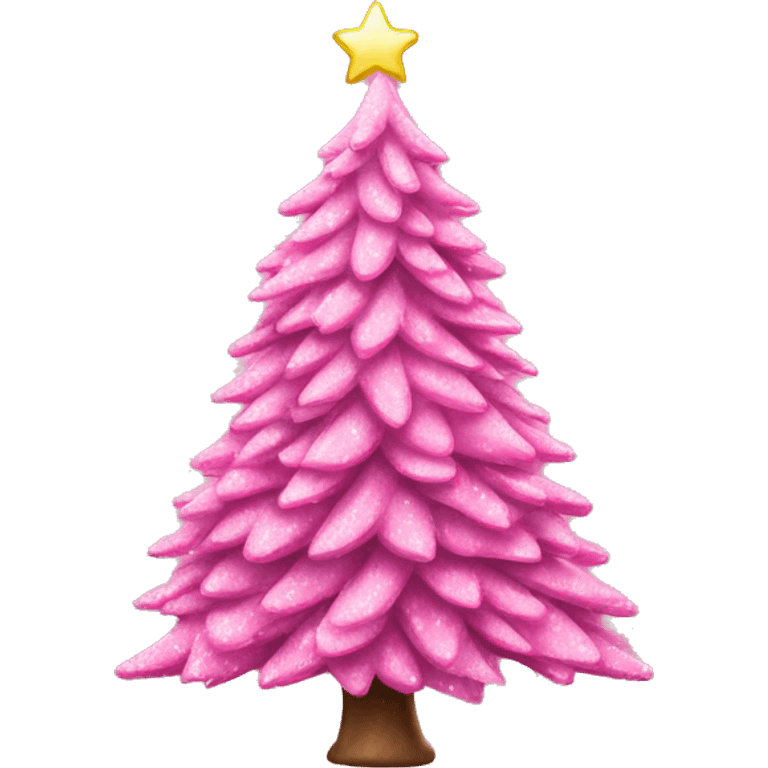 Pink Christmas tree emoji