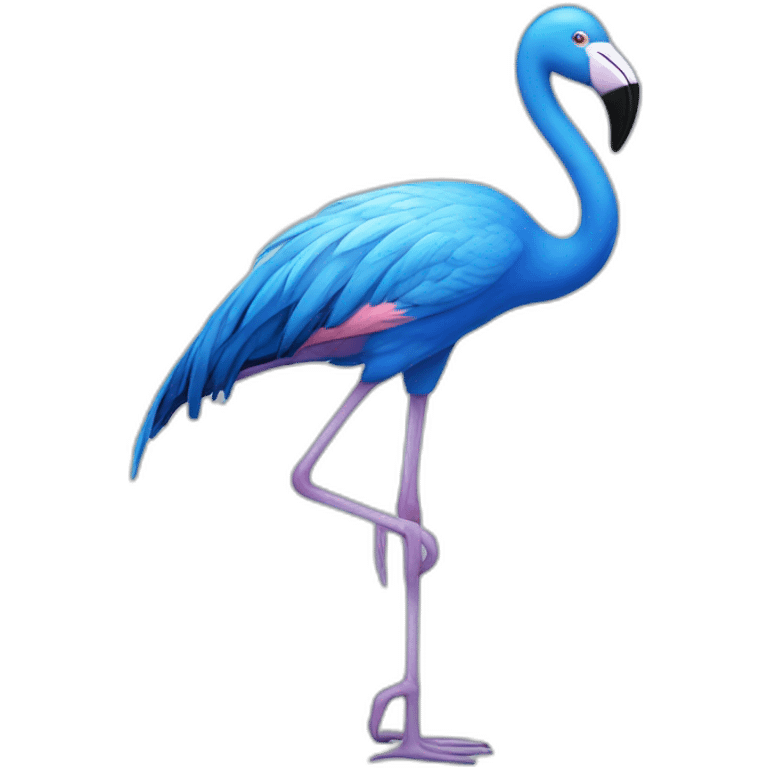 Blue flamingo emoji