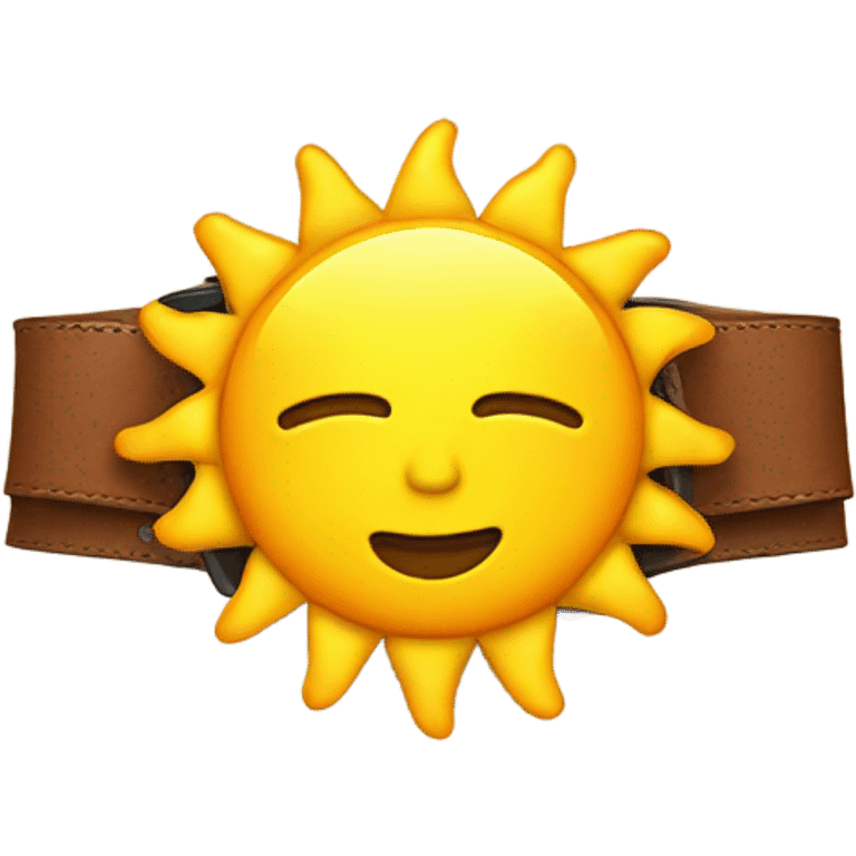 Sun wearing a belt emoji