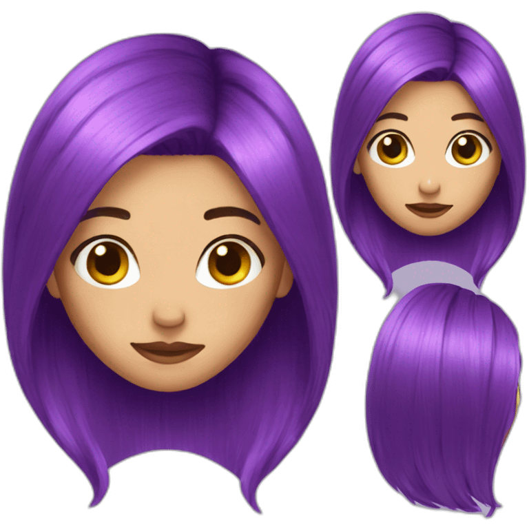 purple hair emoji