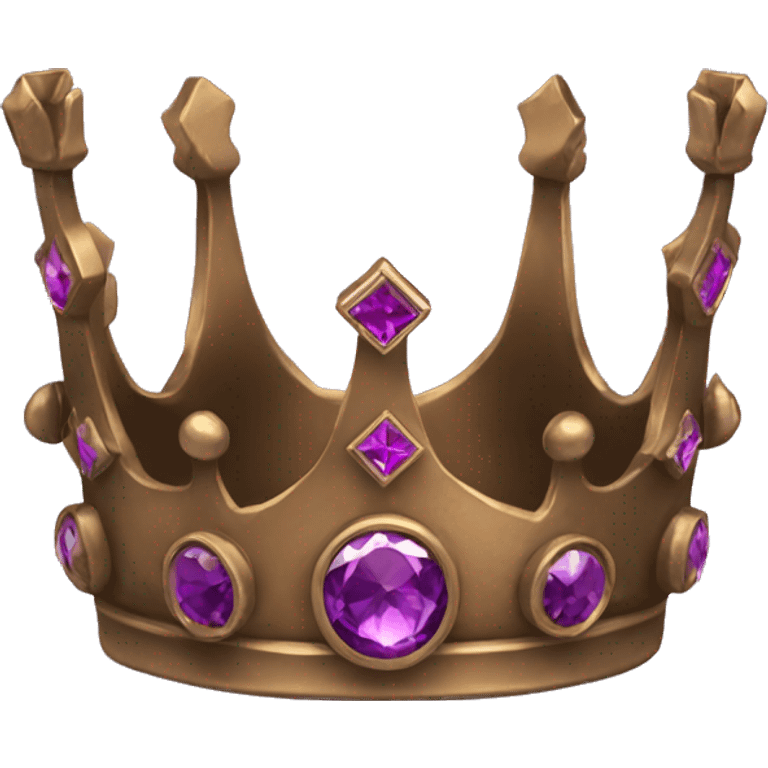 Bronze Crown with some purple diamonds emoji