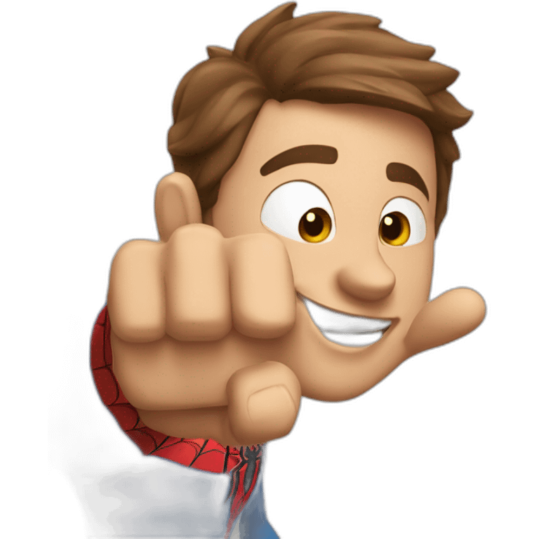 Spider-Man pointing emoji