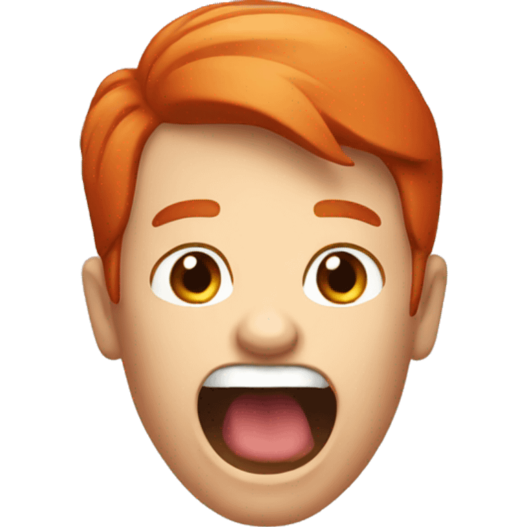 Red head yelling emoji