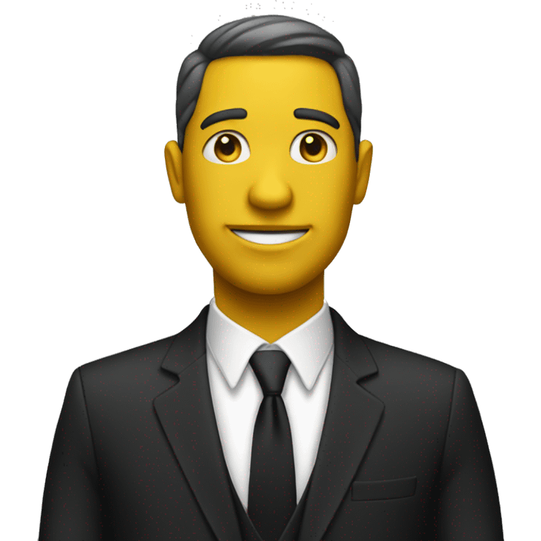 a yellow person wearing formal suits emoji