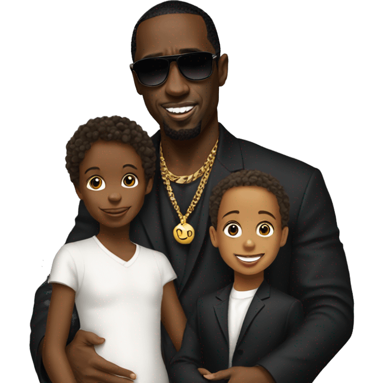 P diddy with a child emoji