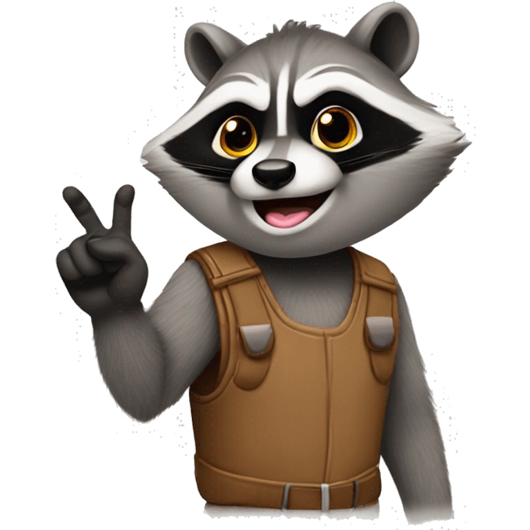 A RACCON SHOWS WITH A FINGER WHAT HE LIKES emoji