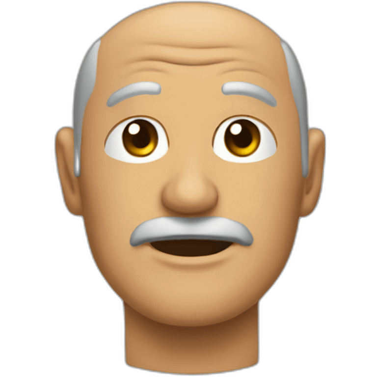 Señor mordiéndose los cachetes emoji