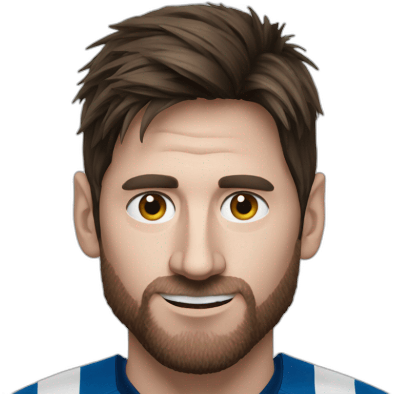 Messi with an auréole emoji