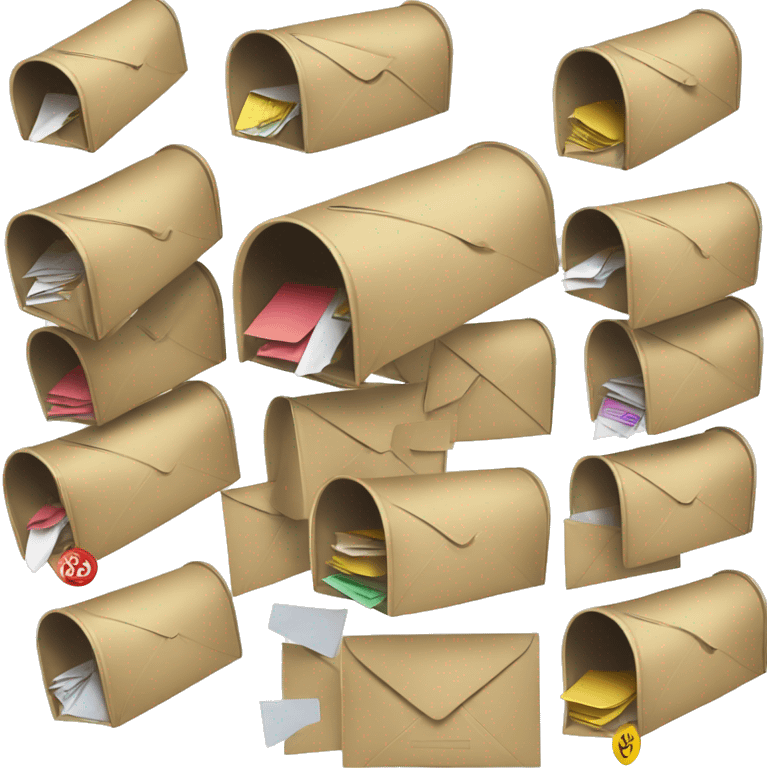 Mailbox with multiple envelopes emoji