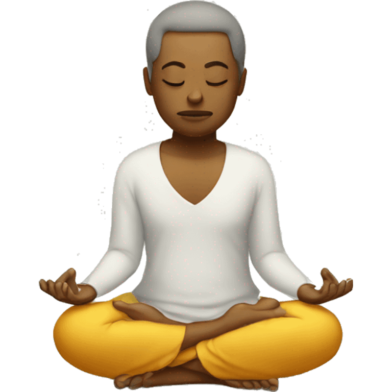 meditating but sick emoji