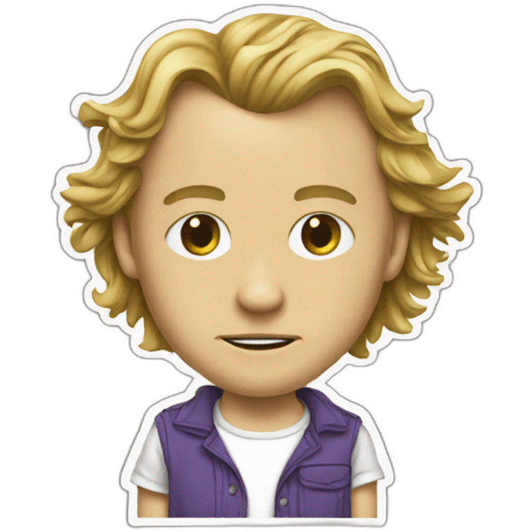 Heath Ledger cartoon wearing tee emoji