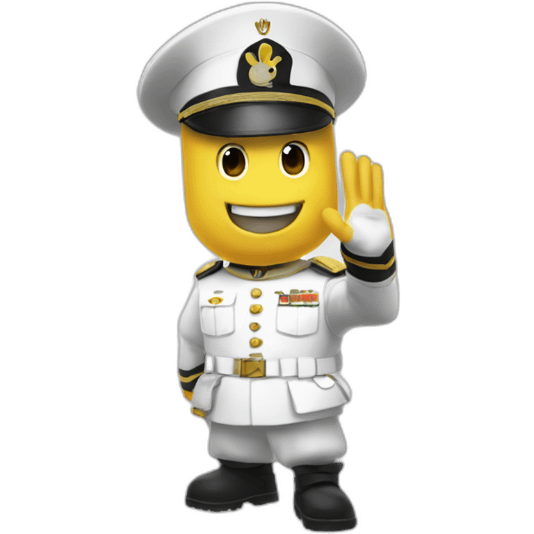 Ubisoft Rabbids doing military Salute emoji