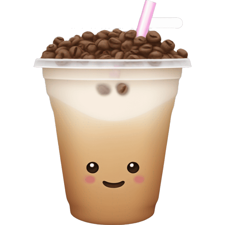 Bubble tea as coffee emoji