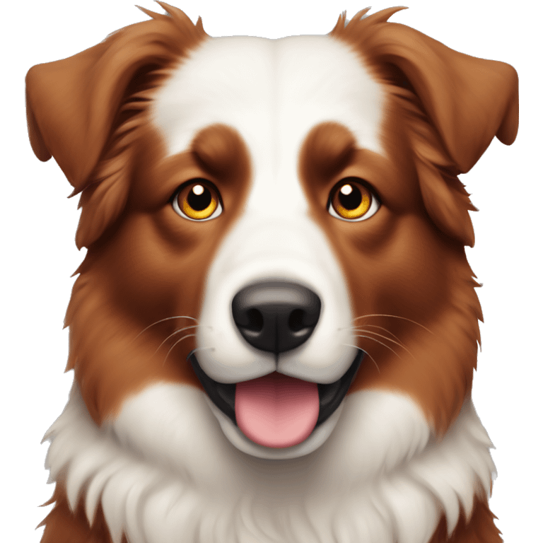 fully red toy australian sheperd face emoji